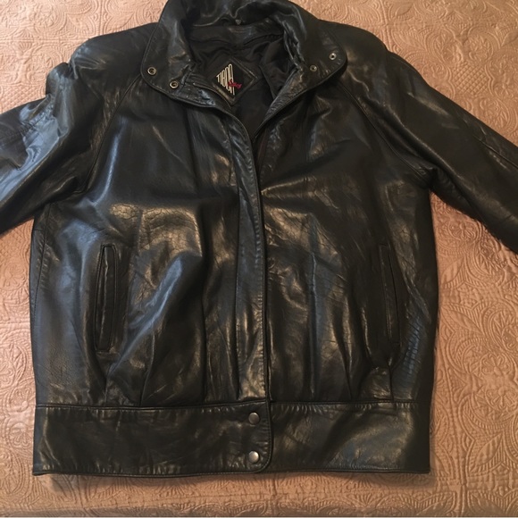 Other - Mens size Medium Black TIBOA Genuine leather coat